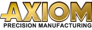 Logo: 'Axiom' in large, bronze text above 'Precision Manufacturing'