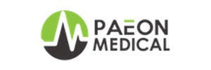 Logo: A heart beat bisecting a green and black circle, next to 'PAEON MEDICAL' in black text