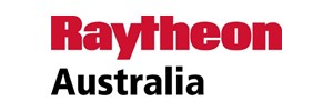 Logo: 'Raytheon' in red text above 'Australia' in black text