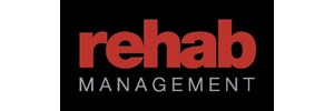 Logo: "Rehab management" red text on a black background