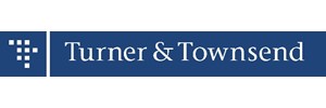 Logo: A series of white dots on a blue background, next to 'Turner & Townsend' in white text on a blue background