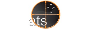 Logo: a black scope or gunsight showing the southern cross constellation in the to rignt and the text 'ATS' in the lower left