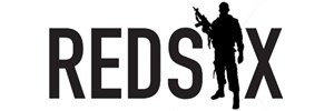 Logo: the text 'REDSIX' but the letter 'i' is the silhouette of a soldier holding a rifle