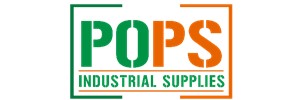 PO in green and PS in orange. Industrial Supplies below in smaller green text