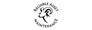 Deer silhouette with Reliable asset maintenance text in circle around image