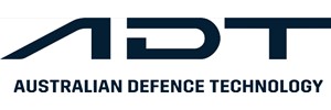 ADT in bold black letters. Australian Defence Technology text below in smaller black capitals 