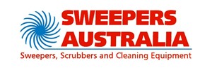 Sweepers Australia in bold red with blue sweeper image to the left 