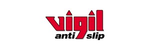 vigil in red text, anti slip below in black 