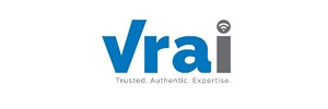 Vrai in blue and grey text with wifi logo for the I. Trusted authentic expertise text below in grey 