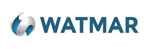 WATMAR in blue capitals. Blue and silver elongated sphere to the left 