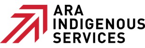 ARA Indigenous Services in black, red arrow to the left 