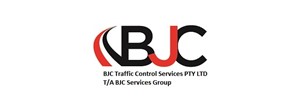 BJC capitals. Traffic Control Services below. orange and black road to the left