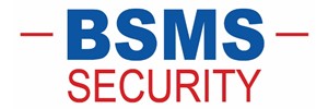 BSMS in blue. Security in red below. 