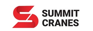 Summit Cranes in black text. Red S on the left 