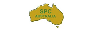 SPC Australia text in green with yellow Australia image behind 