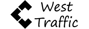 West Traffic in black, logo to the left 