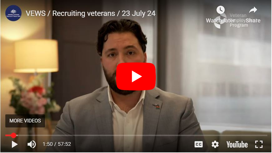 Thumbnail of a YouTube video - VEWS Recruiting Veterans