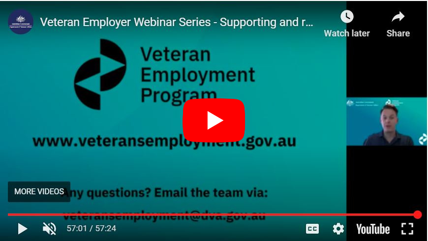 Thumbnail of a YouTube video - VEWS Retaining and supporting veterans