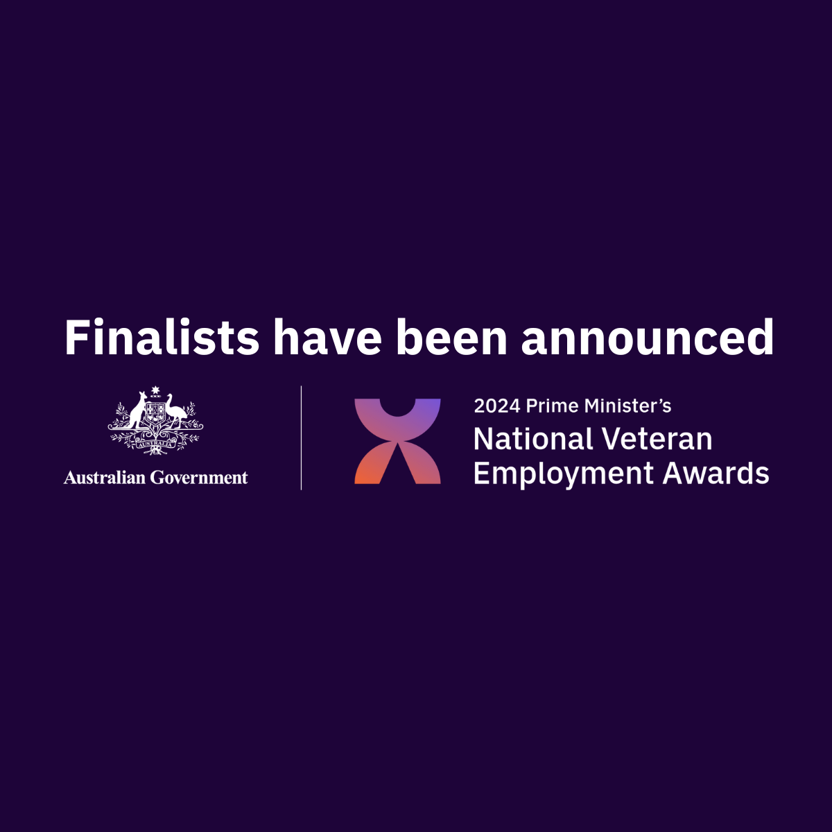 White text on purple background: 'Finalists have been announced'