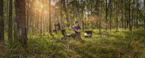 Image of field scientists working outside